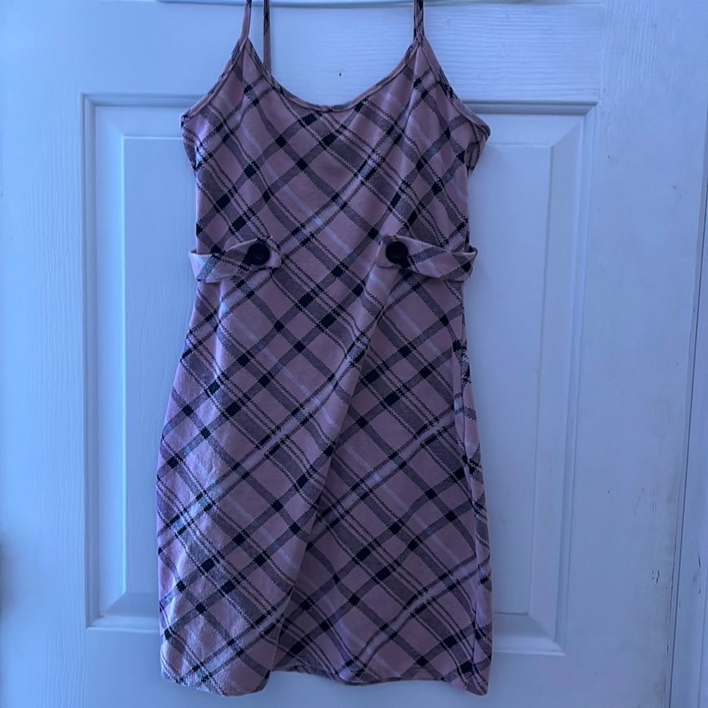 Pink and black Mimi tank dress